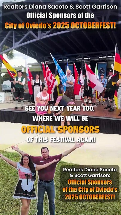 Official Sponsors of Oviedo Octoberfest | Top Orlando Realtors Scott Garrison & Diana Sacoto
