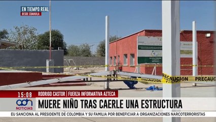 Muere niño al caerle una estructura metálica de obras en una escuela de Coahuila