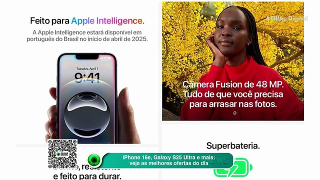 iPhone 16e, Galaxy S25 Ultra e mais: veja as melhores ofertas do dia