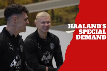 Haaland surprises Manchester City teammates with a particular demand during a gym session