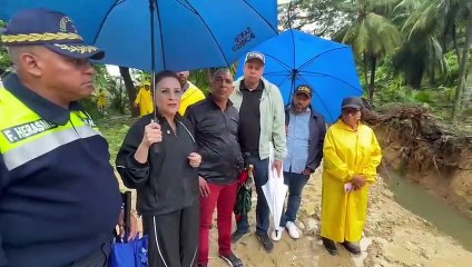 Carolina Mejía continúa recorridos por puntos vulnerables del DN ante incidencia de Tormenta Melissa