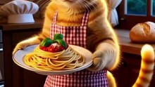 Whiskers’ spaghetti Perfection  cat