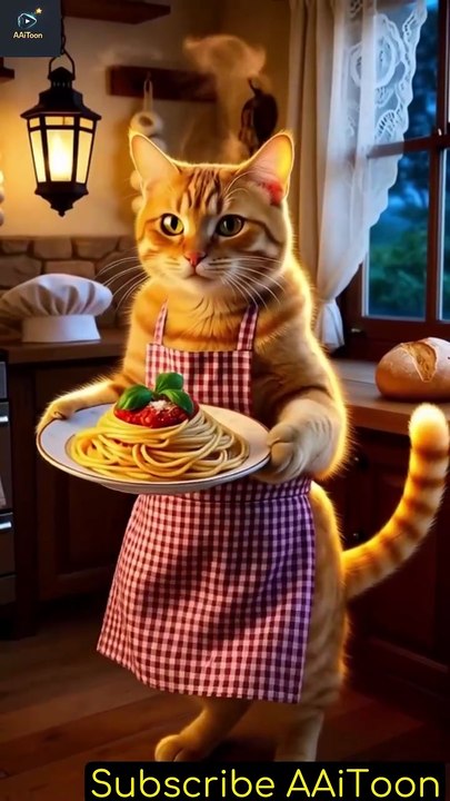 Whiskers’ spaghetti Perfection  cat
