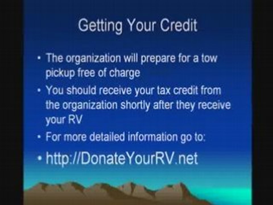 How to Donate Your RV