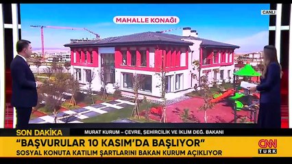 Bakan Kurum CNN Türk’te anlattı: İşte 500 bin yeni sosyal konutla ilgili katılım şartları!