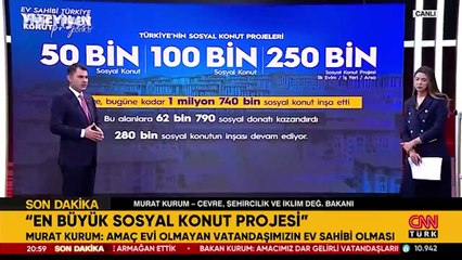 Türkiye Yüzyılı’nın konut projesi... Bakan Kurum CNN Türk’te detayları anlattı