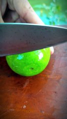 I Cut Juicy Green Lemon — Food And Fruits