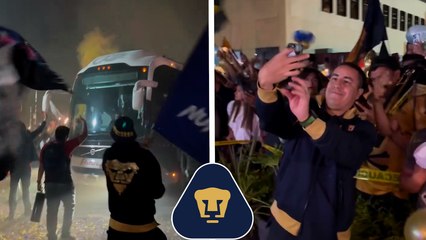 Afición de Pumas "perdona" al club tras la mala racha que atraviesan y así los reciben en León