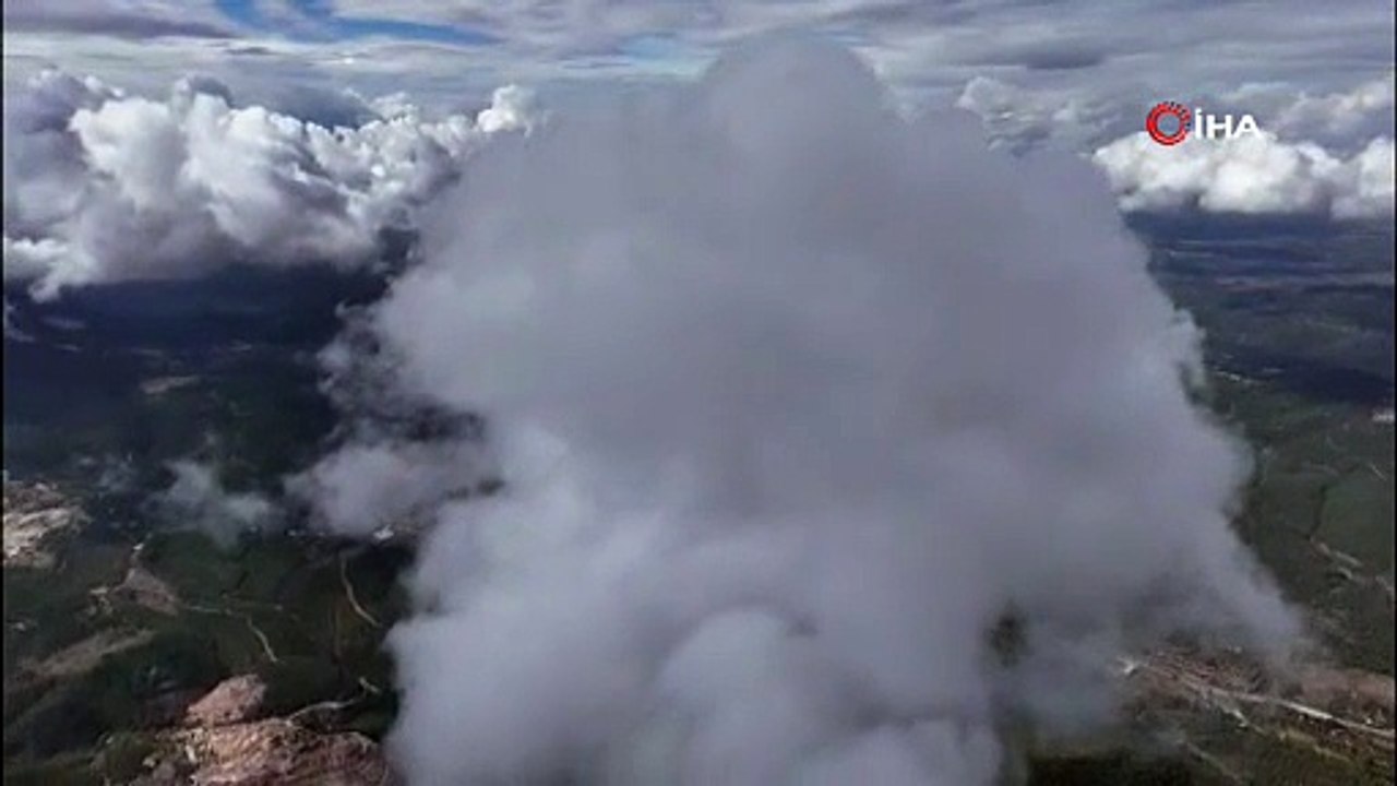 Muğla semalarında sis bulutu görsel şölen oluşturdu
