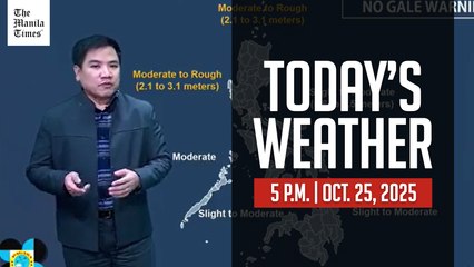 Today's Weather, 5 P.M. | Oct. 25, 2025