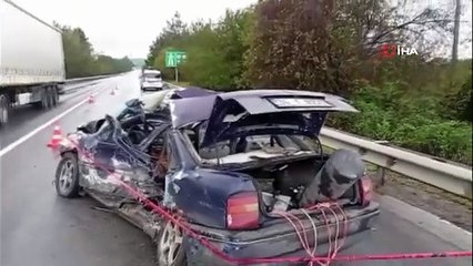 feci çarpışma: Otobüsle otomobil kafa kafaya geldi, 1 ölü 2 yaralı