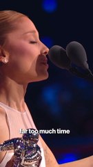 Ariana Grande Struggles To Reach The Mic At VMAs 2025