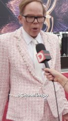 Emmy Winner Jeff Hiller Shows Off His Sparkly Pink Suit On The Red Carpet