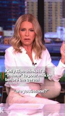 Kelly Ripa Thinks It's "Insane" To Pour Milk In Before The Cereal