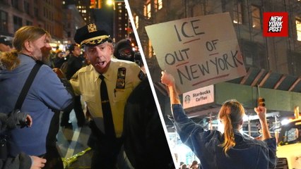 ICE agents clash with enraged New Yorkers during Chinatown operation
