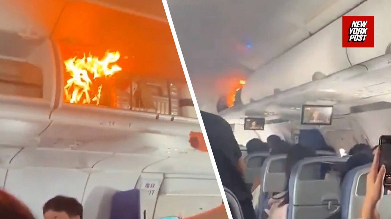 Air China flight forced to make an emergency landing after a lithium battery erupts