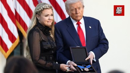 Emotional Erika Kirk thanks Trump for giving late husband 'best birthday gift'