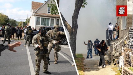 Watch as Federal Agents tear gas disruptive crowd