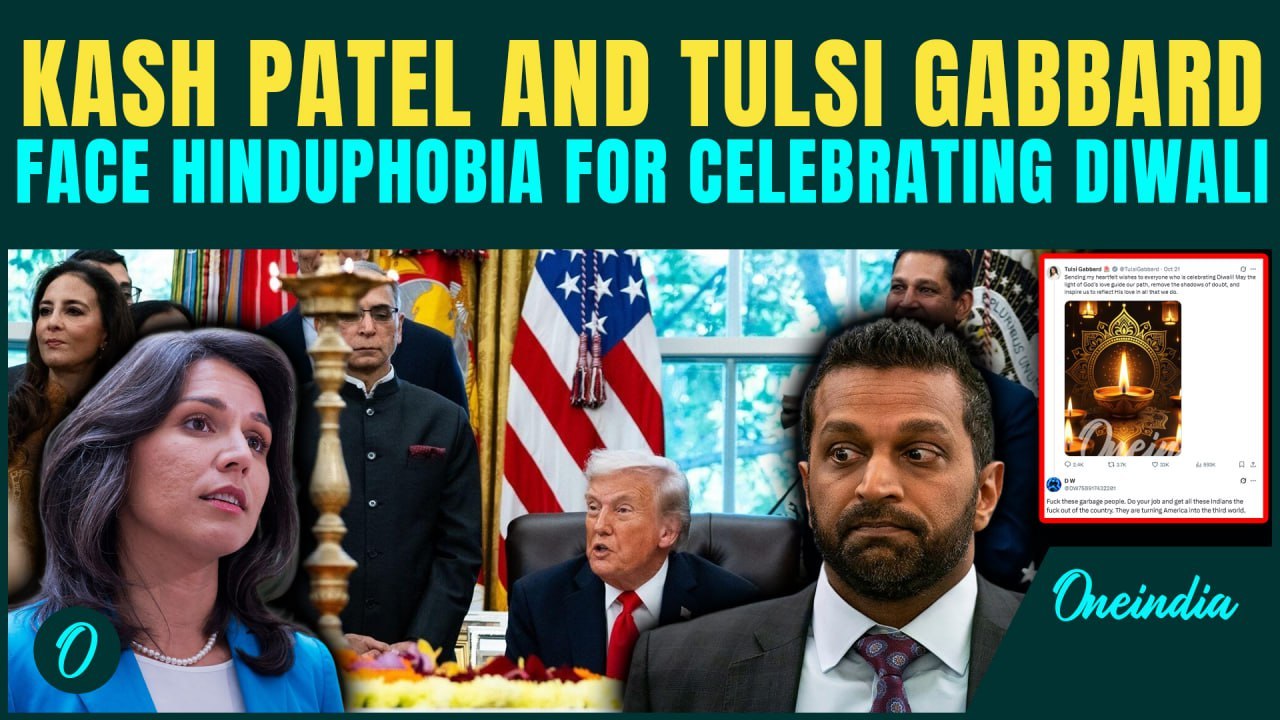 Diwali vs MAGA: Kash Patel & Tulsi Gabbard Targeted By MAGA Mob For Celebrating Diwali | HINDUPHOBIA