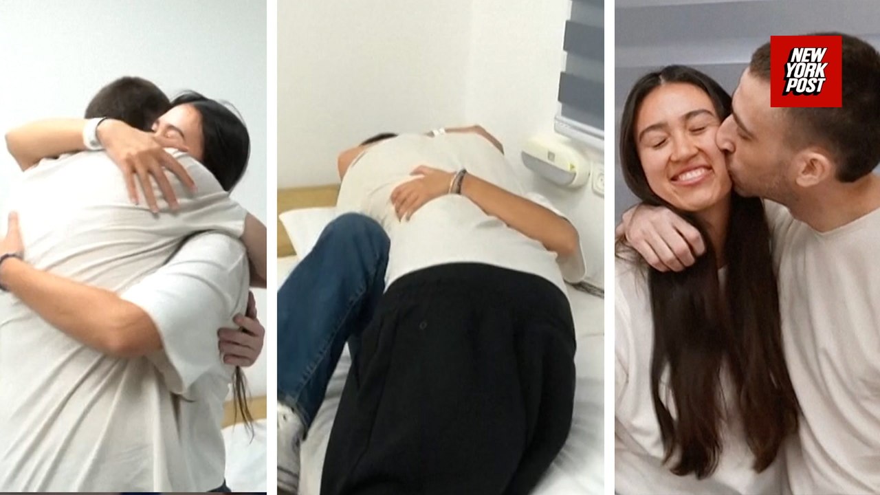 Tearful reunion: Freed hostages Noa Argamani and Boyfriend Avinatan Or finally reunite