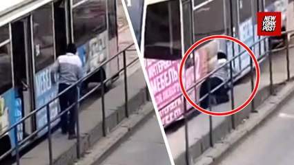 Miracle escape: Man survives after being dragged under Russian tram