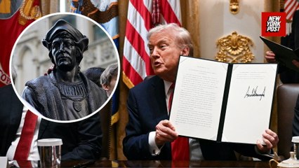 'We're back, Italians!': Trump shocked press applauded 'Columbus Day' return
