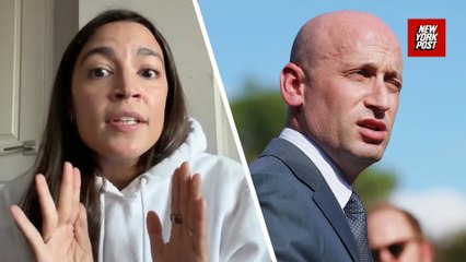 Trump aide hits AOC with savage innuendo after she mocked Stephen Miller's height