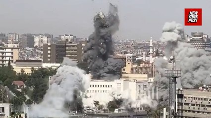 IDF launches massive strike on the Syrian regime's military headquarters in heart of Damascus