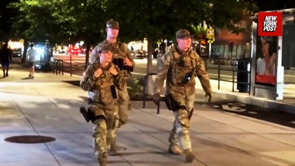 Armed National Guard units walk Washington, DC streets after Trump's escalation of deployment increases