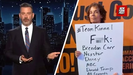 'Fascism!' Protesters rage outside Jimmy Kimmel studio after show pulled over Kirk comments