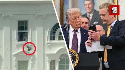 Trump claims viral video of mystery objects being tossed from White House window is AI-generated