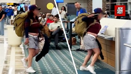 Wild video shows passenger's violent outburst at Orlando airport after missing flight