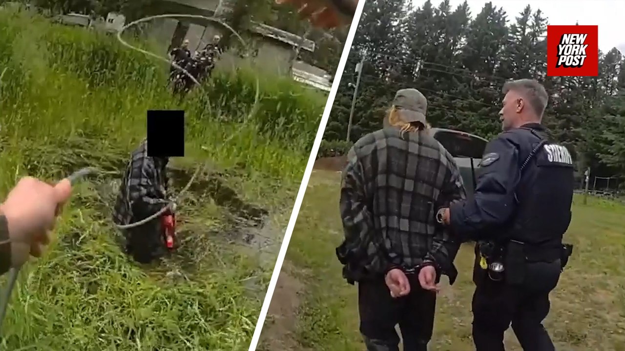 Washington deputy lassos chainsaw-wielding suspect in wild bodycam video