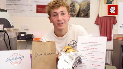 Long Island teen starts smash burger business where veterans eat free