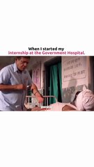 Government Hospital internship: 90% injections, 10% emotional damage    #glamsham #internlife #governmenthospital #medicalhumor #doctorlife #internproblems  glamsham, intern life, government hospital, medical humor, doctor life, intern problems