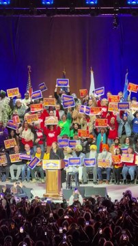Zohran Mamdani, Bernie Sanders y AOC, en Queens, el 26 de octubre de 2025.