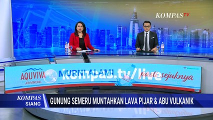 Penampakan Gunung Semeru Muntahkan Lava Pijar, Jarak Luncur 2 KM ke Arah Tenggara | KOMPAS SIANG