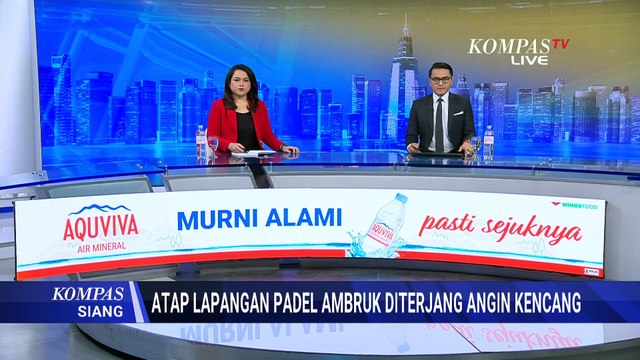 Detik-Detik Atap Lapangan Padel Ambruk Diterjang Angin di Jakarta Barat, Pengunjung Berhamburan!