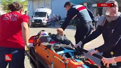 Muğla'nın Fethiye ilçesinde yamaç paraşütü kayalık alana düştü