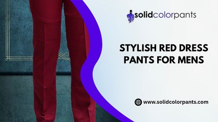 Stylish Red Dress Pants for Mens