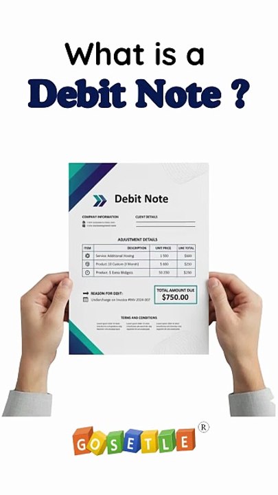 What is Debit Note? | Debit Note Explained with Example | Gosetle® Debit Notes #debitnote  #shorts