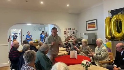 WWII hero, 100, tearful as piper plays Irish Guards march