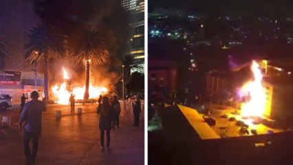 Explosión junto al Monumento a la Revolución: provoca incendio en Restaurante La Soldadera y así fue el momento