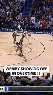 Victoire au couteau pour les San Antonio Spurs qui s’imposent 120-116 en prolongation face aux New Orleans Pelicans ! 🔥Victor Wembanyama a sorti une prestation de haut vol : 29 points, 11 rebonds et 9 contres