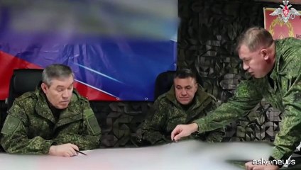 Capo Stato Maggiore russo Gerasimov riappare con mappa 'cancellata'