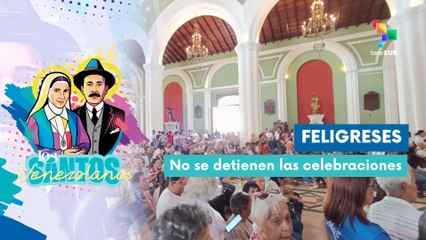 Venezolanos acuden a misa de acción de gracias por canonización de santos