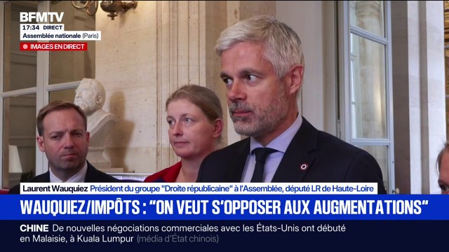 Budget à l'Assemblée nationale: On veut s'opposer aux augmentations d'impôts , explique Laurent Wauquiez, président du groupe (Droite républicaine)