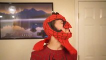 Spiderman Becomes Orange Halloween Spiderman Real Life Super Hero Movie