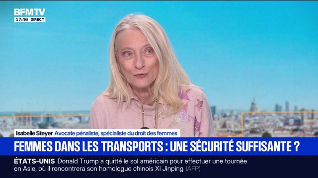 Tentative de viol dans le RER C: Isabelle Steyer, avocate et spécialiste du droit des femmes, explique qu'il faudrait des safe space [pour les femmes] à l'intérieur des moyens de transport