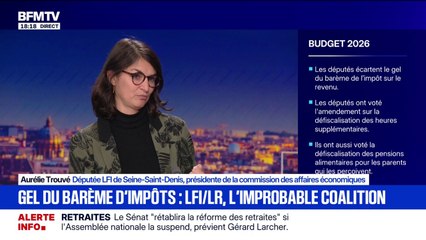 Budget à l'Assemblée nationale: "On a un budget de départ qui est catastrophique pour les Français", explique Aurélie Trouvé (LFI)